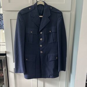 Navy Blue Military Style Jacket